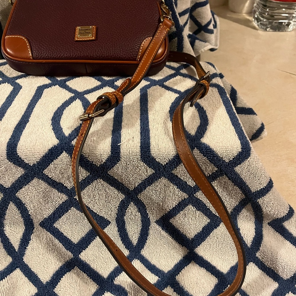 Dooney & Bourke Wine and Tan Crossbody Bag